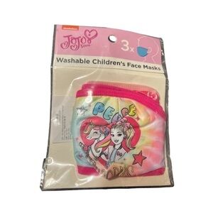 Jojo Siwa Kids Cloth Face Masks Cotton Pack of 3 Washable Reusable Non-Medical